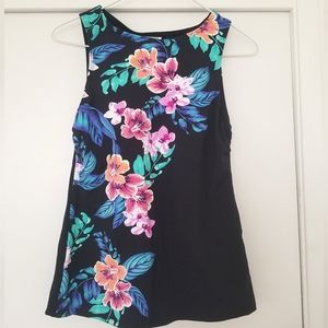 Lands End floral swim top